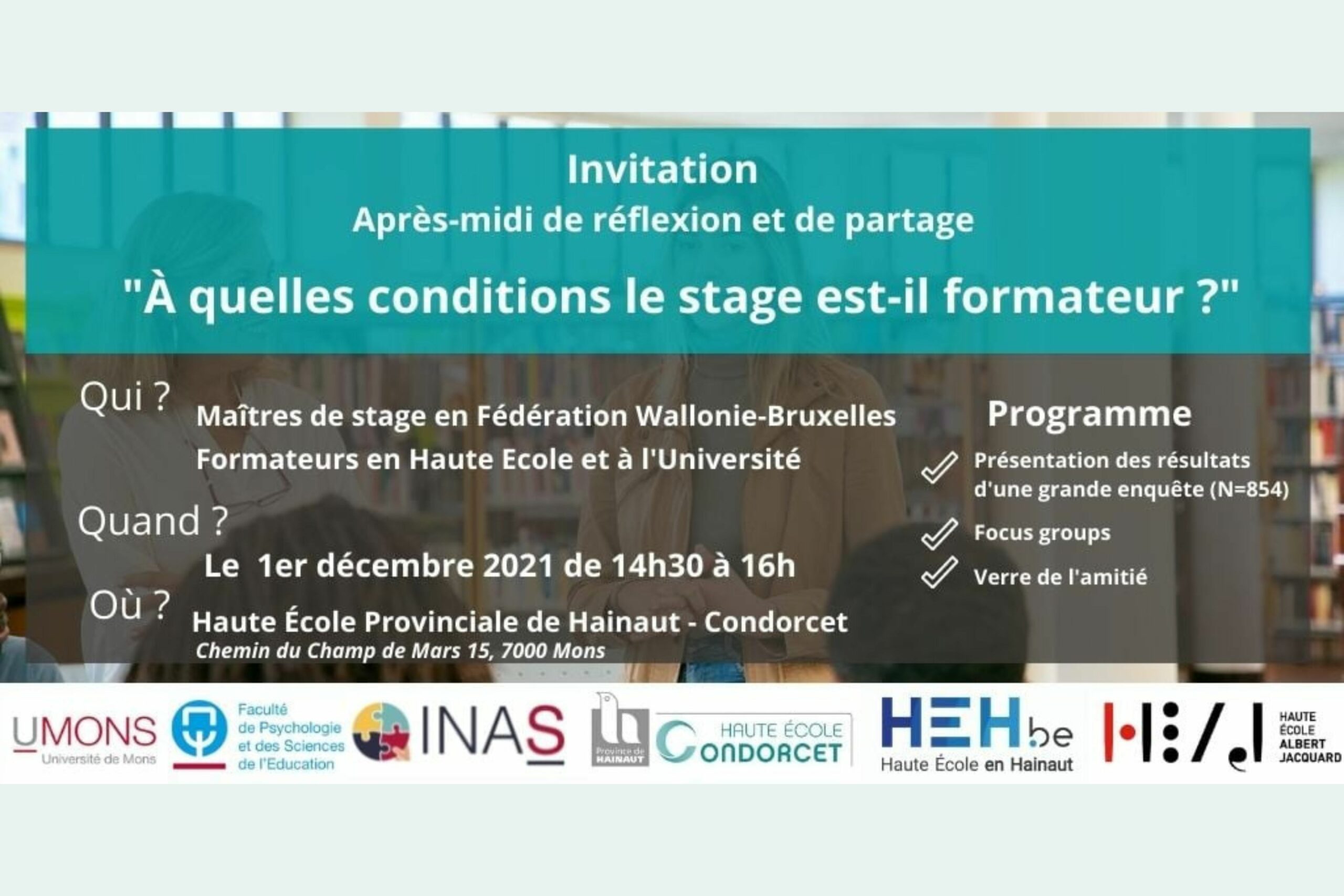 Lancement : « Grande enquête sur la formation des maîtres de stage en Belgique francophone »